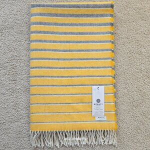 NWT McNutt Lambswool Scarf Donegal Ireland Yellow & Grey